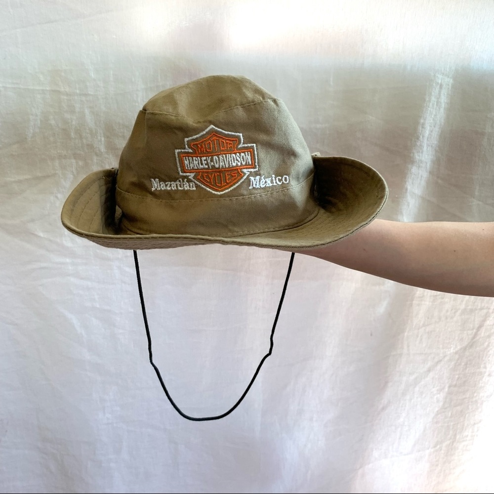 Harley Davidson brown cowboy style hat